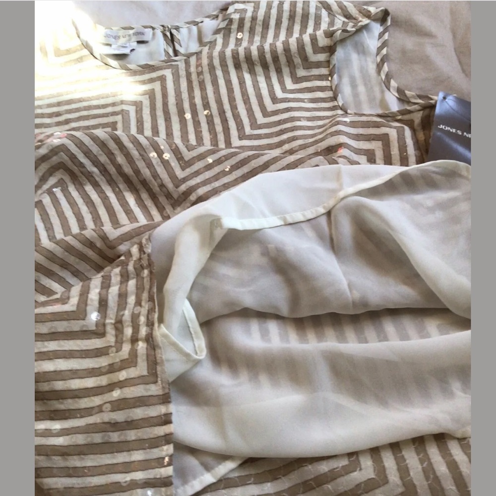 Jones lined silk sequin top, 16W - Picture 6 of 6